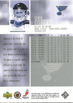 2003-04 Upper Deck #170 Chris Osgood Back