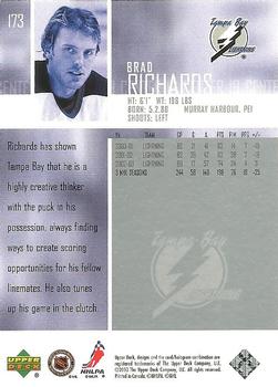 2003-04 Upper Deck #173 Brad Richards Back
