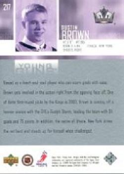 2003-04 Upper Deck #217 Dustin Brown Back