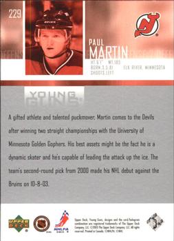 2003-04 Upper Deck #229 Paul Martin Back