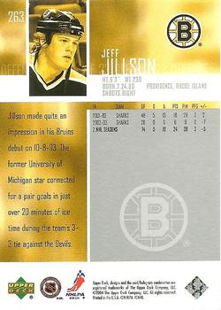 2003-04 Upper Deck #263 Jeff Jillson Back