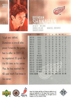 2003-04 Upper Deck #309 Brendan Shanahan Back