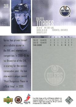2003-04 Upper Deck #318 Raffi Torres Back