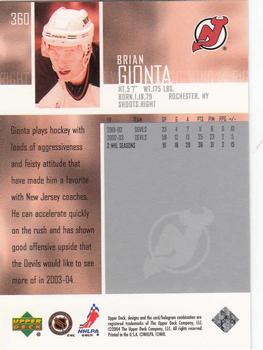 2003-04 Upper Deck #360 Brian Gionta Back