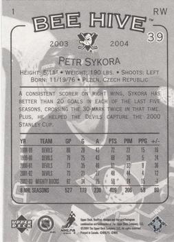 2003-04 Upper Deck Beehive #1 Petr Sykora Back