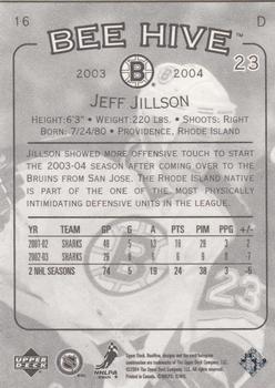 2003-04 Upper Deck Beehive #16 Jeff Jillson Back
