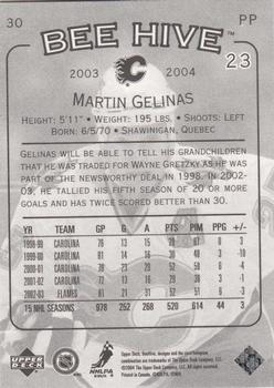 2003-04 Upper Deck Beehive #30 Martin Gelinas Back
