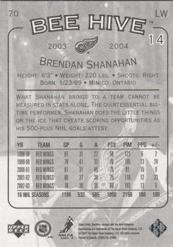 2003-04 Upper Deck Beehive #70 Brendan Shanahan Back
