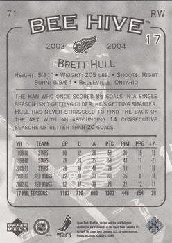 2003-04 Upper Deck Beehive #71 Brett Hull Back