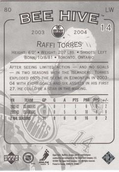 2003-04 Upper Deck Beehive #80 Raffi Torres Back