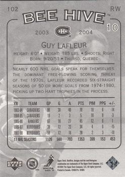 2003-04 Upper Deck Beehive #102 Guy Lafleur Back