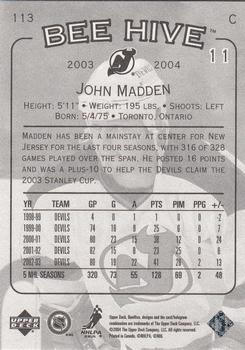 2003-04 Upper Deck Beehive #113 John Madden Back