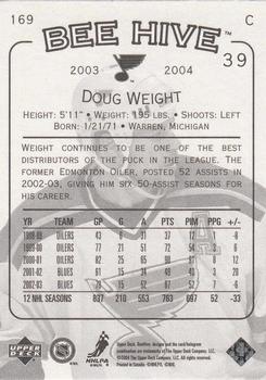 2003-04 Upper Deck Beehive #169 Doug Weight Back