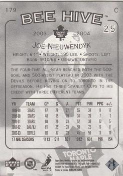 2003-04 Upper Deck Beehive #179 Joe Nieuwendyk Back