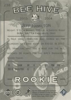 2003-04 Upper Deck Beehive #238 Jeff Hamilton Back