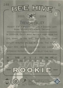 2003-04 Upper Deck Beehive #248 Trevor Daley Back