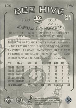 2003-04 Upper Deck Beehive #120 Mariusz Czerkawski Back