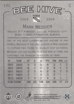 2003-04 Upper Deck Beehive #132 Mark Messier Back