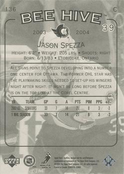 2003-04 Upper Deck Beehive #136 Jason Spezza Back