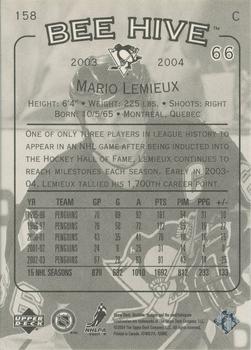 2003-04 Upper Deck Beehive #158 Mario Lemieux Back