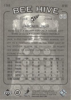 2003-04 Upper Deck Beehive #198 Jaromir Jagr Back