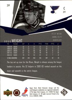 2003-04 Upper Deck Black Diamond #39 Doug Weight Back