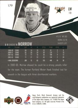 2003-04 Upper Deck Black Diamond #179 Brenden Morrow Back