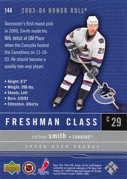 2003-04 Upper Deck Honor Roll #144 Nathan Smith Back