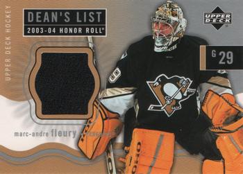 2003-04 Upper Deck Honor Roll #182 Marc-Andre Fleury Front