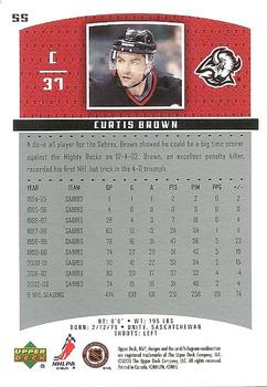 2003-04 Upper Deck MVP #55 Curtis Brown Back
