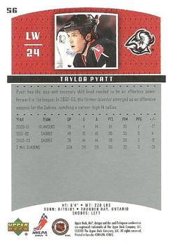 2003-04 Upper Deck MVP #56 Taylor Pyatt Back