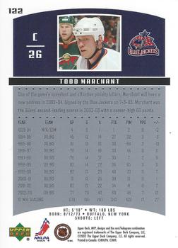 2003-04 Upper Deck MVP #122 Todd Marchant Back