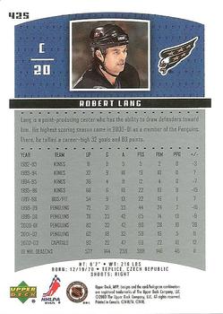 2003-04 Upper Deck MVP #425 Robert Lang Back