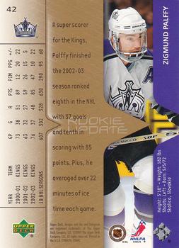 2003-04 Upper Deck Rookie Update #42 Zigmund Palffy Back
