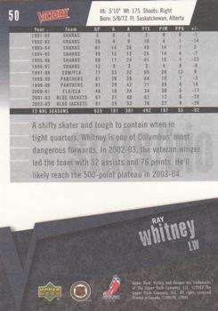 2003-04 Upper Deck Victory #50 Ray Whitney Back
