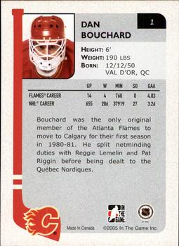 2004-05 In The Game Franchises Canadian #1 Dan Bouchard Back
