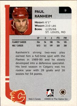 2004-05 In The Game Franchises Canadian #9 Paul Ranheim Back