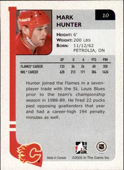 2004-05 In The Game Franchises Canadian #10 Mark Hunter Back