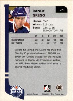 2004-05 In The Game Franchises Canadian #28 Randy Gregg Back