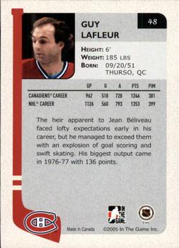 2004-05 In The Game Franchises Canadian #48 Guy Lafleur Back