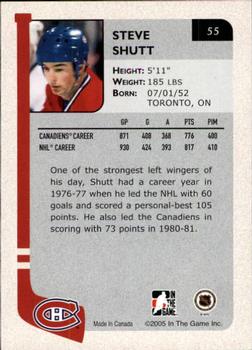 2004-05 In The Game Franchises Canadian #55 Steve Shutt Back
