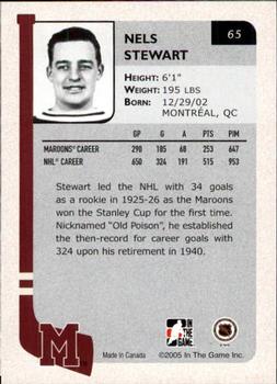 2004-05 In The Game Franchises Canadian #65 Nels Stewart Back
