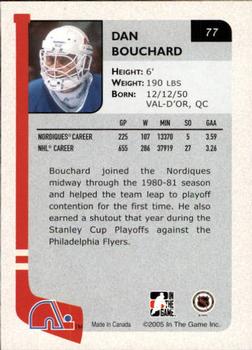 2004-05 In The Game Franchises Canadian #77 Dan Bouchard Back