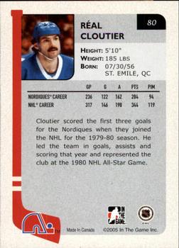 2004-05 In The Game Franchises Canadian #80 Real Cloutier Back