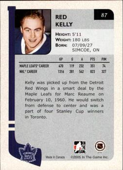 2004-05 In The Game Franchises Canadian #87 Red Kelly Back