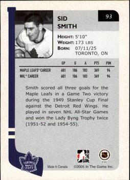 2004-05 In The Game Franchises Canadian #93 Sid Smith Back