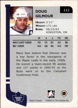 2004-05 In The Game Franchises Canadian #112 Doug Gilmour Back