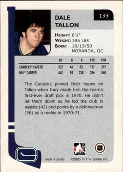 2004-05 In The Game Franchises Canadian #133 Dale Tallon Back