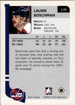 2004-05 In The Game Franchises Canadian #136 Laurie Boschman Back