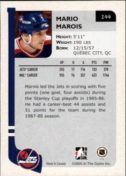 2004-05 In The Game Franchises Canadian #144 Mario Marois Back